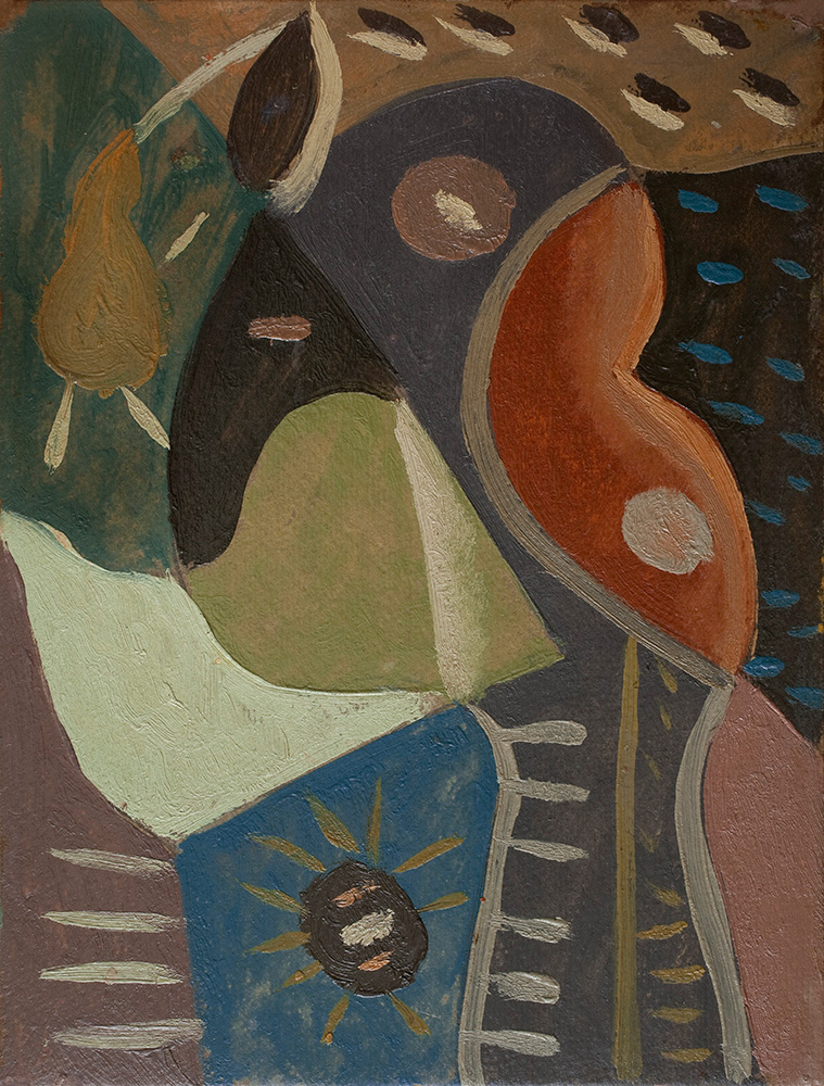 Composición, óleo sobre cartón, 30x23cm, c.1942