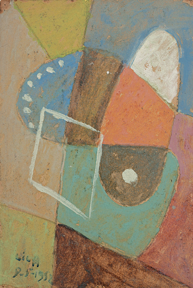 Composición, Óleo sobre cartón, 27 x 18.5 cm, 08-05-1952