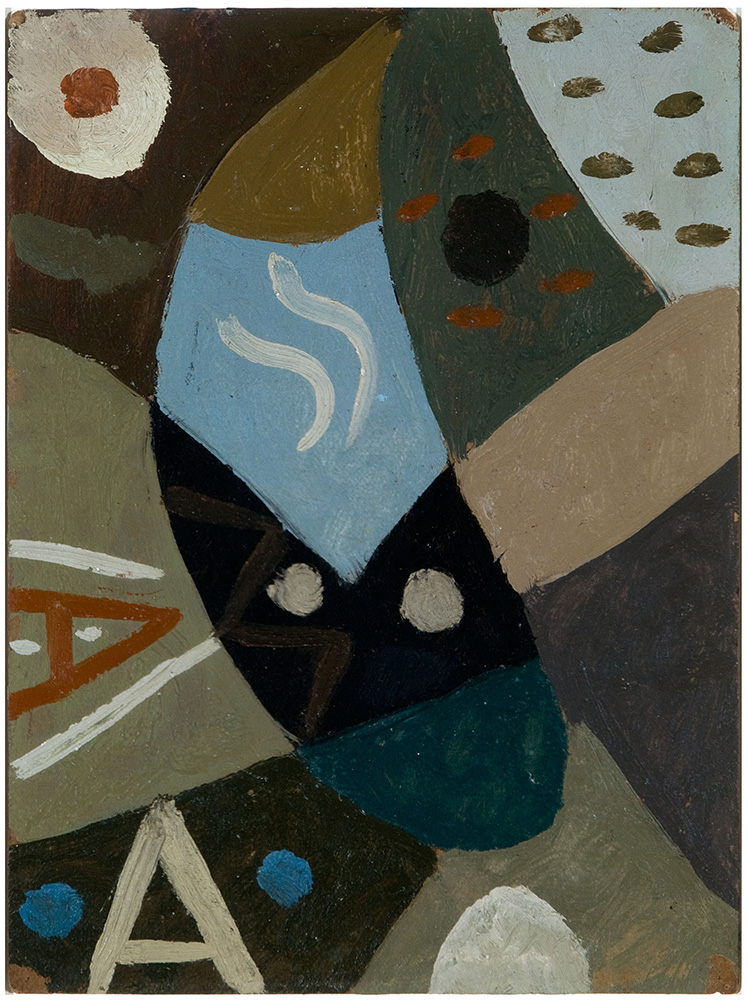 Composición, Óleo sobre cartón, 30 x 23, c. 1941-45