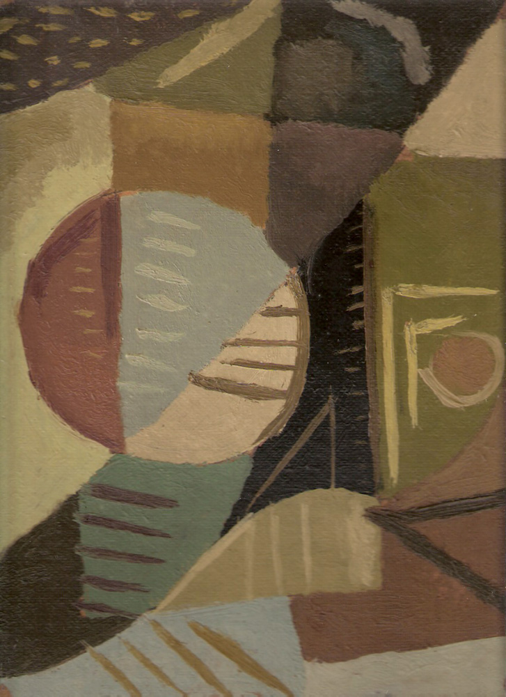 Composición, Óleo sobre cartón, 30 x 23 cm, c. 1941-45