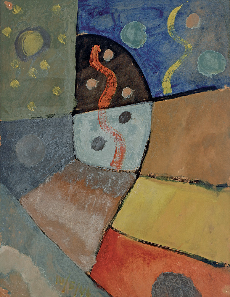 Composición, Óleo sobre papel,  30 x 23 cm, 10-05-1946